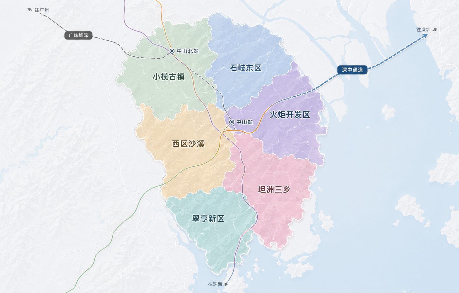中山置业片区地图